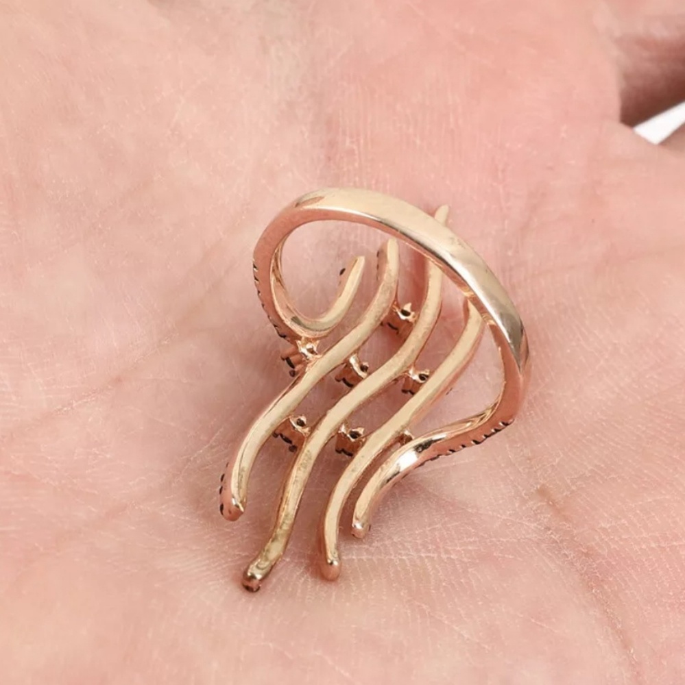 Black Onyx & gold music bar ring - Picture 3 of 3